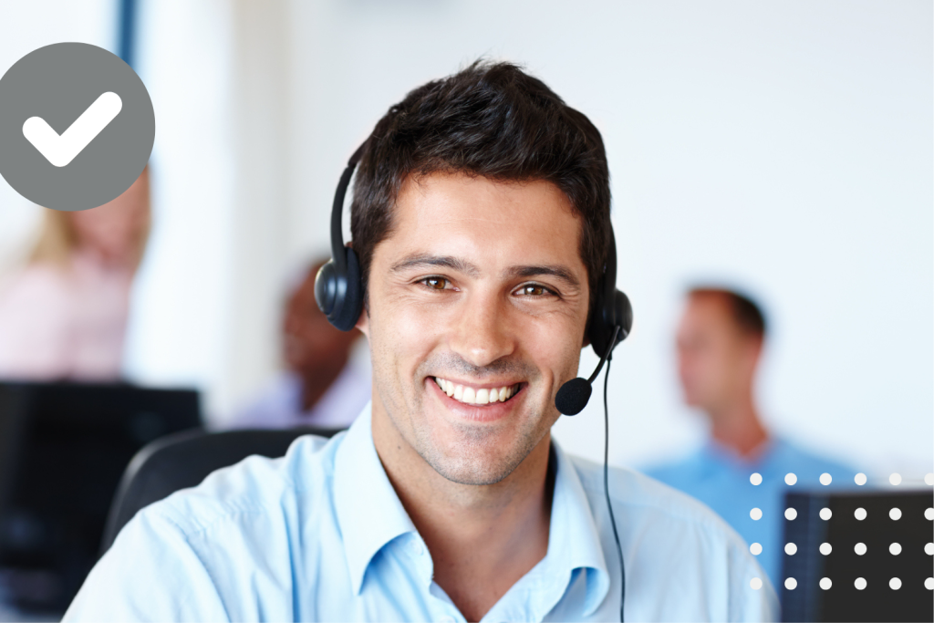 a person wearing a headset explaining all Call Experts services
