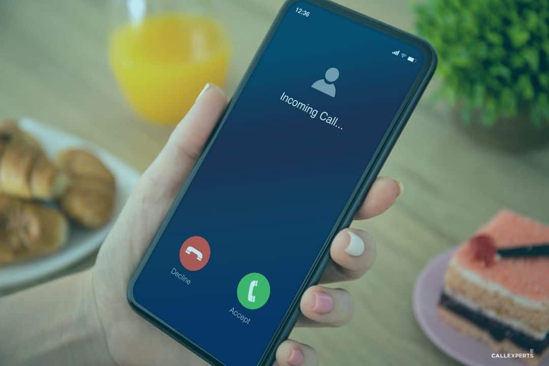 image of a cell phone receiving an incoming call