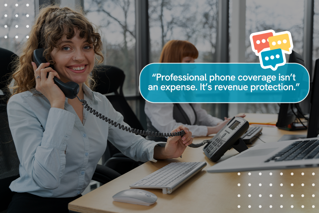 Phone answering support helping service businesses capture leads and reduce missed calls during busy season.